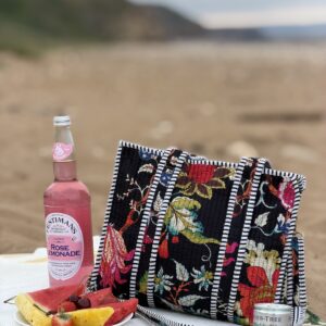 Midnight Botanica mini tote bag