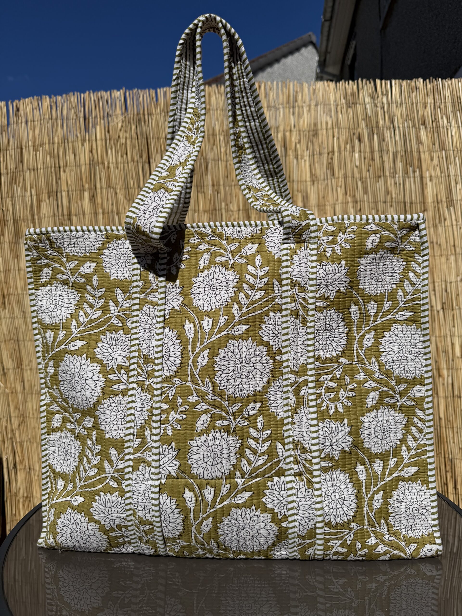 Olive Green Large tote bag