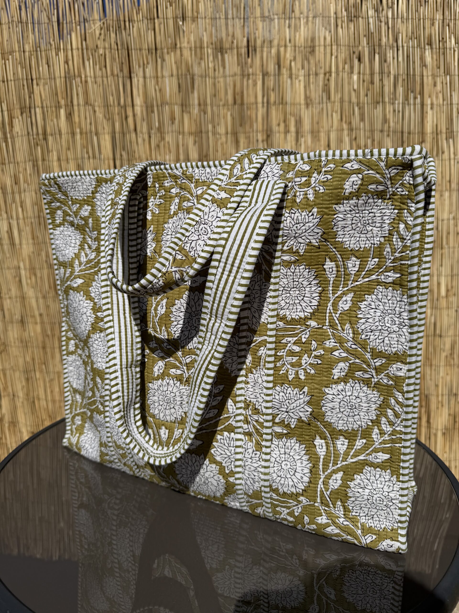 Olive Green Large tote bag - Image 2