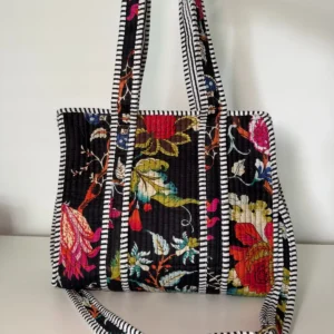 Midnight Botanica mini tote bag