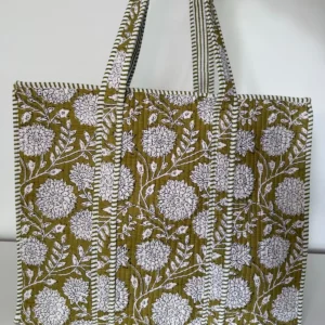 Olive Green Large tote bag