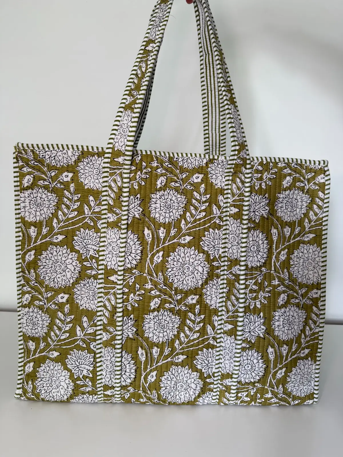 Olive Green Large tote bag - Image 3