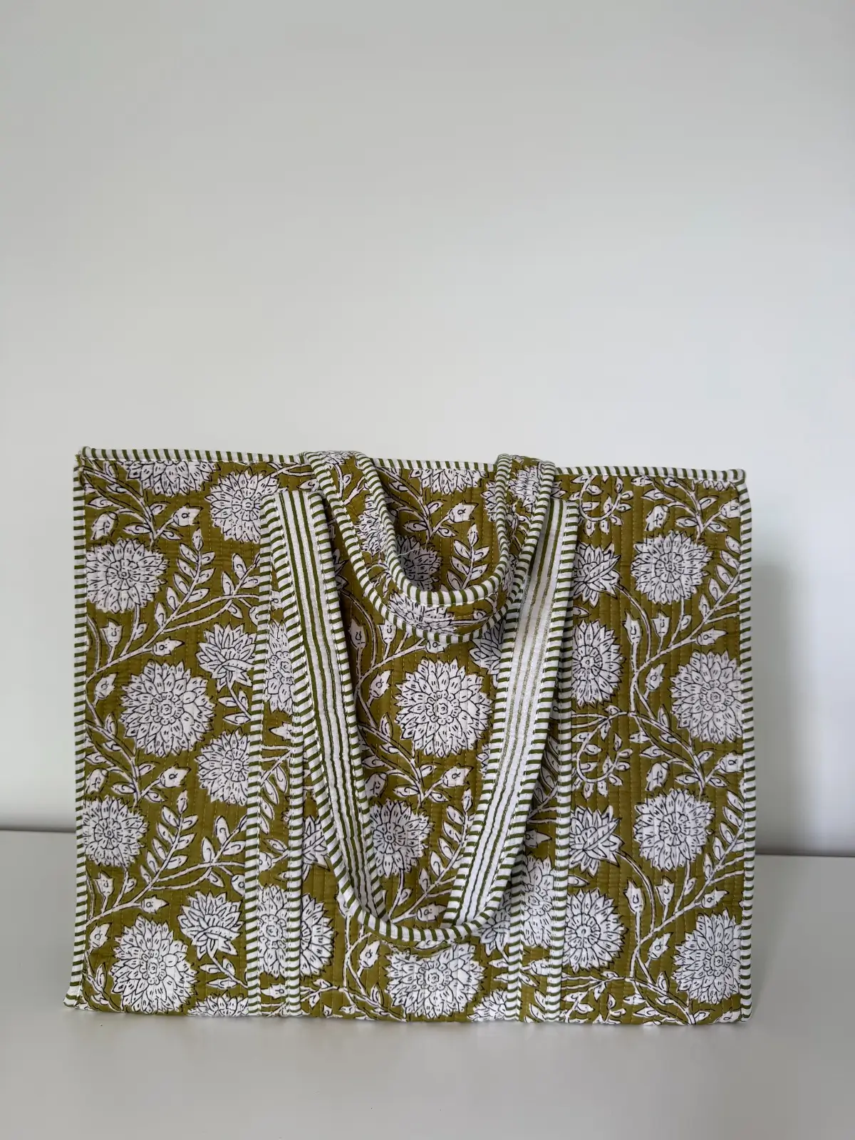Olive Green Large tote bag - Image 4